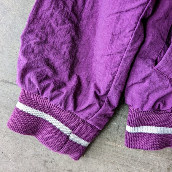 Vintage Members Only Kids Purple Gray Hooded Full Zip Jacket size 5 - Picture 4 of 10